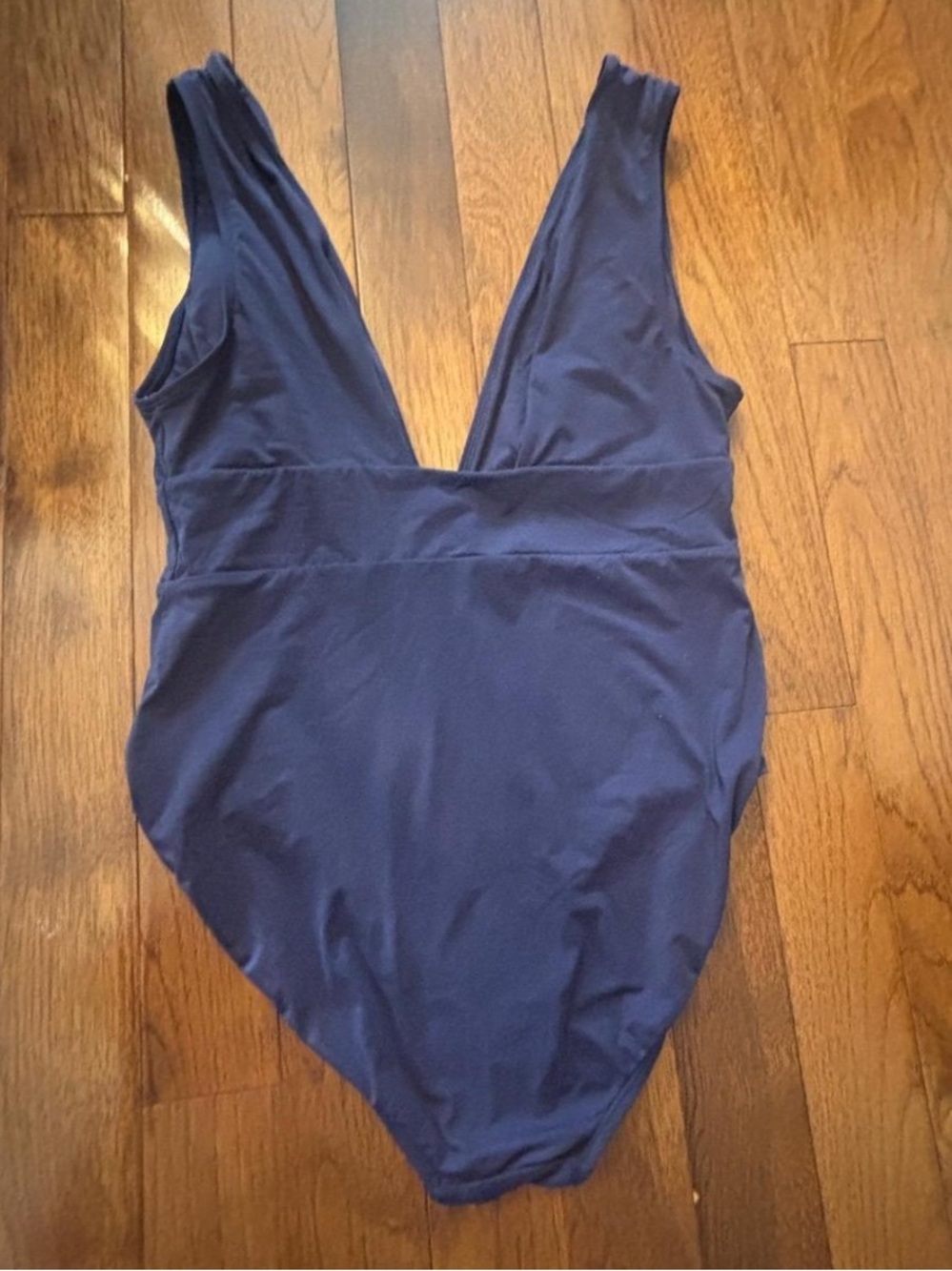 Andie Mykonos Deep V Navy One-Piece Swimsuit